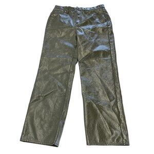 Pistola Cassie Super High Rise Olive Green Polyurethane Pants size 27